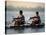 Men's Pairs Rowing Team in Action, Vancouver Lake, Washington, USA-null-Stretched Canvas