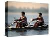 Men's Pairs Rowing Team in Action, Vancouver Lake, Washington, USA-null-Stretched Canvas