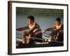 Men's Pairs Rowing Team in Action, Vancouver Lake, Washington, USA-null-Framed Photographic Print