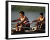 Men's Pairs Rowing Team in Action, Vancouver Lake, Washington, USA-null-Framed Photographic Print
