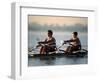 Men's Pairs Rowing Team in Action, Vancouver Lake, Washington, USA-null-Framed Photographic Print
