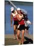 Men's Pairs Rowing Team, Vancouver Lake, Washington, USA-null-Mounted Photographic Print