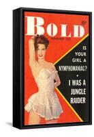 Men's Pulp Magazine Cover-null-Framed Stretched Canvas