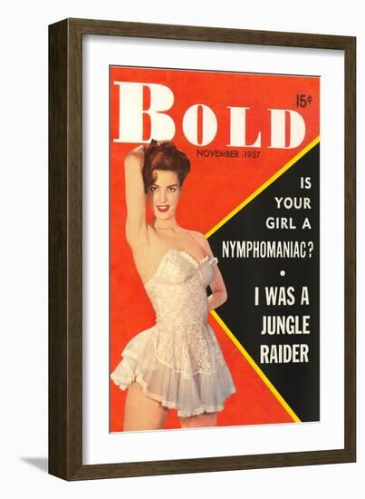 Men's Pulp Magazine Cover-null-Framed Art Print