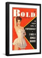 Men's Pulp Magazine Cover-null-Framed Art Print