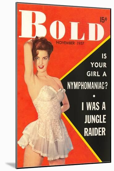 Men's Pulp Magazine Cover-null-Mounted Art Print