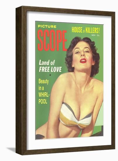 Men's Pulp Magazine Cover-null-Framed Art Print