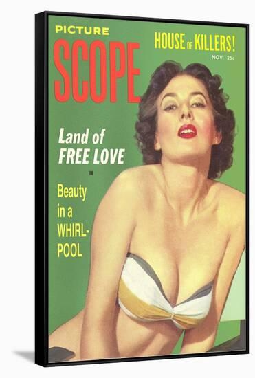 Men's Pulp Magazine Cover-null-Framed Stretched Canvas