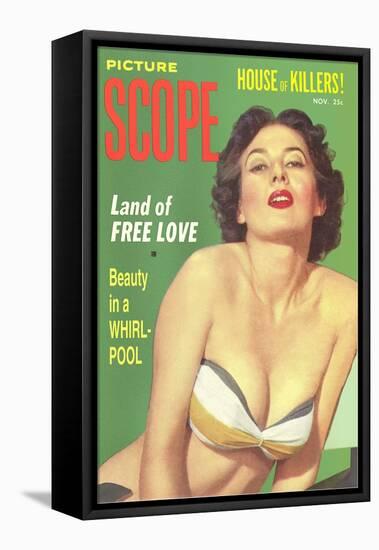 Men's Pulp Magazine Cover-null-Framed Stretched Canvas