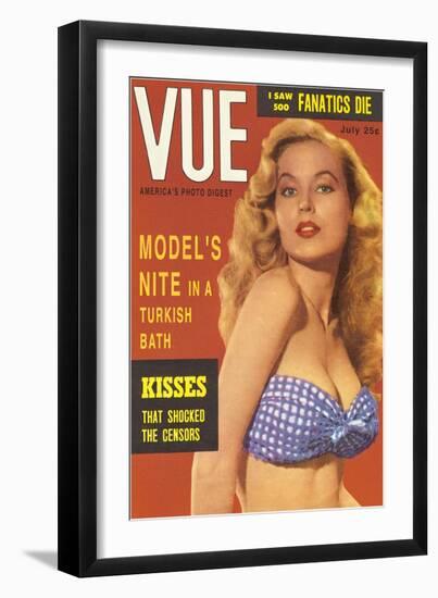 Men's Pulp Magazine Cover-null-Framed Art Print