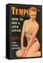 Men's Pulp Magazine Cover-null-Framed Stretched Canvas