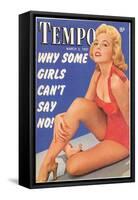 Men's Pulp Magazine Cover-null-Framed Stretched Canvas