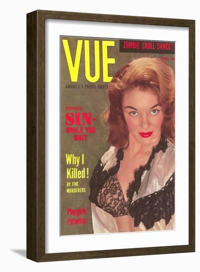 Men's Pulp Magazine Cover-null-Framed Art Print