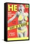 Men's Pulp Magazine Cover-null-Framed Stretched Canvas