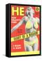 Men's Pulp Magazine Cover-null-Framed Stretched Canvas