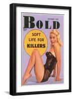 Men's Pulp Magazine Cover-null-Framed Art Print