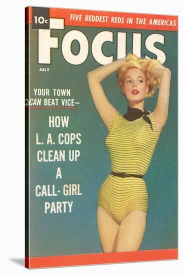 Men's Pulp Magazine Cover-null-Stretched Canvas