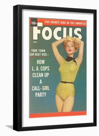 Men's Pulp Magazine Cover-null-Framed Art Print