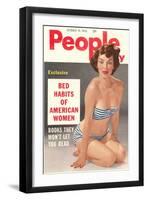 Men's Pulp Magazine Cover-null-Framed Art Print