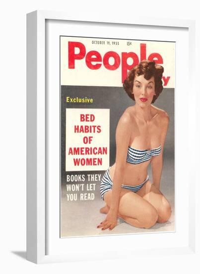 Men's Pulp Magazine Cover-null-Framed Art Print