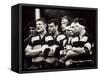 Men's Rugby Team Lined Up Prior to a Game, Paris, France-null-Framed Stretched Canvas