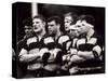 Men's Rugby Team Lined Up Prior to a Game, Paris, France-null-Stretched Canvas