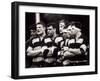 Men's Rugby Team Lined Up Prior to a Game, Paris, France-null-Framed Photographic Print