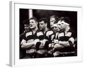 Men's Rugby Team Lined Up Prior to a Game, Paris, France-null-Framed Photographic Print