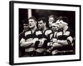 Men's Rugby Team Lined Up Prior to a Game, Paris, France-null-Framed Photographic Print