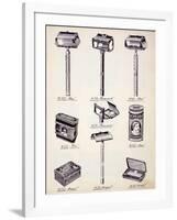 Men's Shaving Equipment, from a Trade Catalogue of Domestic Goods and Fittings, c.1890-1910-null-Framed Giclee Print