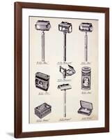 Men's Shaving Equipment, from a Trade Catalogue of Domestic Goods and Fittings, c.1890-1910-null-Framed Giclee Print