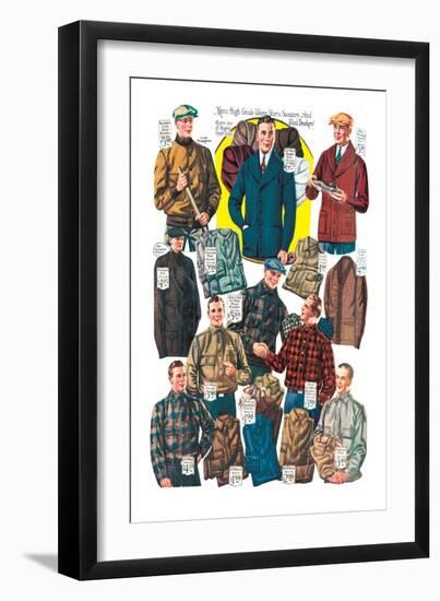 Men's Shirts, Sweaters, and Wind Breakers-null-Framed Art Print