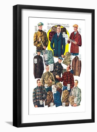 Men's Shirts, Sweaters, and Wind Breakers-null-Framed Art Print