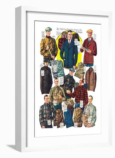 Men's Shirts, Sweaters, and Wind Breakers-null-Framed Art Print