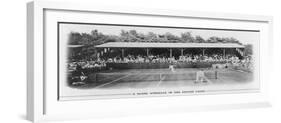 Men's Singles Match on Centre Court at Wimbledon-null-Framed Photographic Print