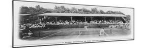 Men's Singles Match on Centre Court at Wimbledon-null-Mounted Photographic Print