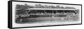 Men's Singles Match on Centre Court at Wimbledon-null-Framed Stretched Canvas