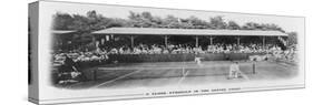 Men's Singles Match on Centre Court at Wimbledon-null-Stretched Canvas