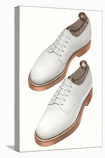 Men's White Bucks-Found Image Press-Stretched Canvas