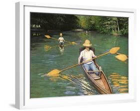 Men Sculling, 1877-Gustave Caillebotte-Framed Giclee Print