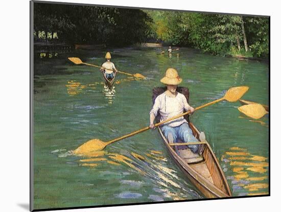 Men Sculling, 1877-Gustave Caillebotte-Mounted Giclee Print