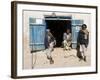 Men Sitting Outside Shop, Syadara, Between Yakawlang and Daulitiar, Afghanistan-Jane Sweeney-Framed Photographic Print
