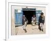 Men Sitting Outside Shop, Syadara, Between Yakawlang and Daulitiar, Afghanistan-Jane Sweeney-Framed Photographic Print