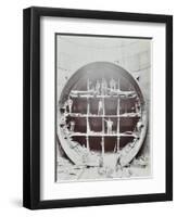 Men Standing in the Shield Used to Cut Rotherhithe Tunnel, Bermondsey, London, July 1907-null-Framed Premium Photographic Print