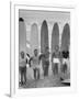 Men Surfing at Waikiki Club-null-Framed Photographic Print