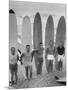 Men Surfing at Waikiki Club-null-Mounted Photographic Print