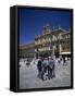 Men Talking in Front of the Town Hall in the Plaza Mayor, Salamanca, Castilla Y Leon, Spain-Tomlinson Ruth-Framed Stretched Canvas