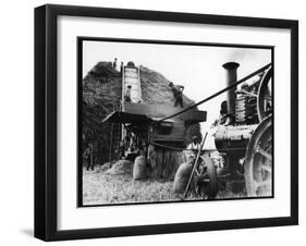 Men Threshing Wheat-null-Framed Photographic Print