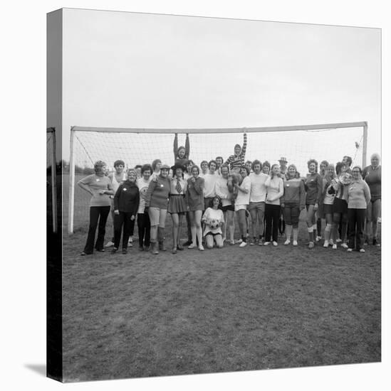 Men Vs Ladies Football Match, Doncaster, South Yorkshire, 1971-Michael Walters-Stretched Canvas