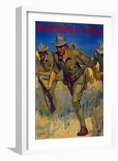 Men Wanted for the Army, 1914-Isaac Brewster Hazelton-Framed Giclee Print